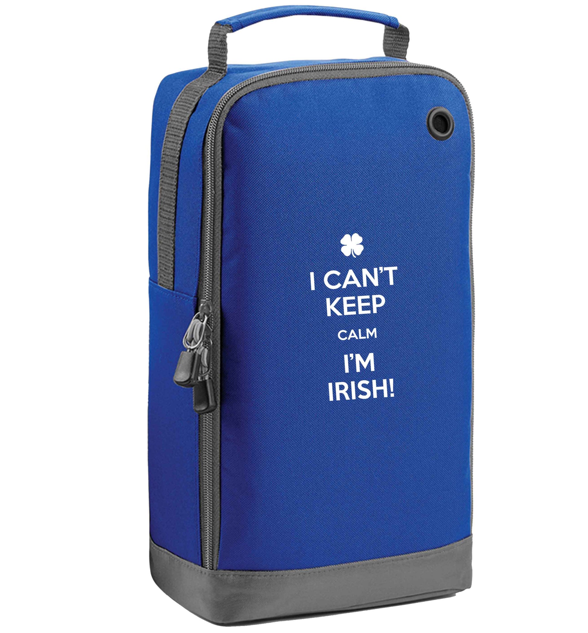 Funny gifts for your mum on mother's dayor her birthday! I can't keep calm I'm Irish blue sports shoe bag vertical print