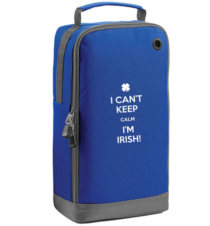 Funny gifts for your mum on mother's dayor her birthday! I can't keep calm I'm Irish blue sports shoe bag vertical print
