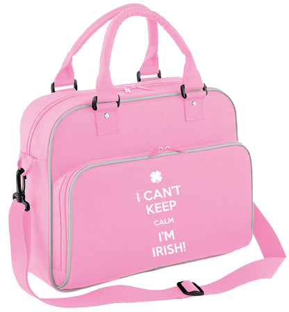 Funny gifts for your mum on mother's dayor her birthday! I can't keep calm I'm Irish children's dance bag baby pink
