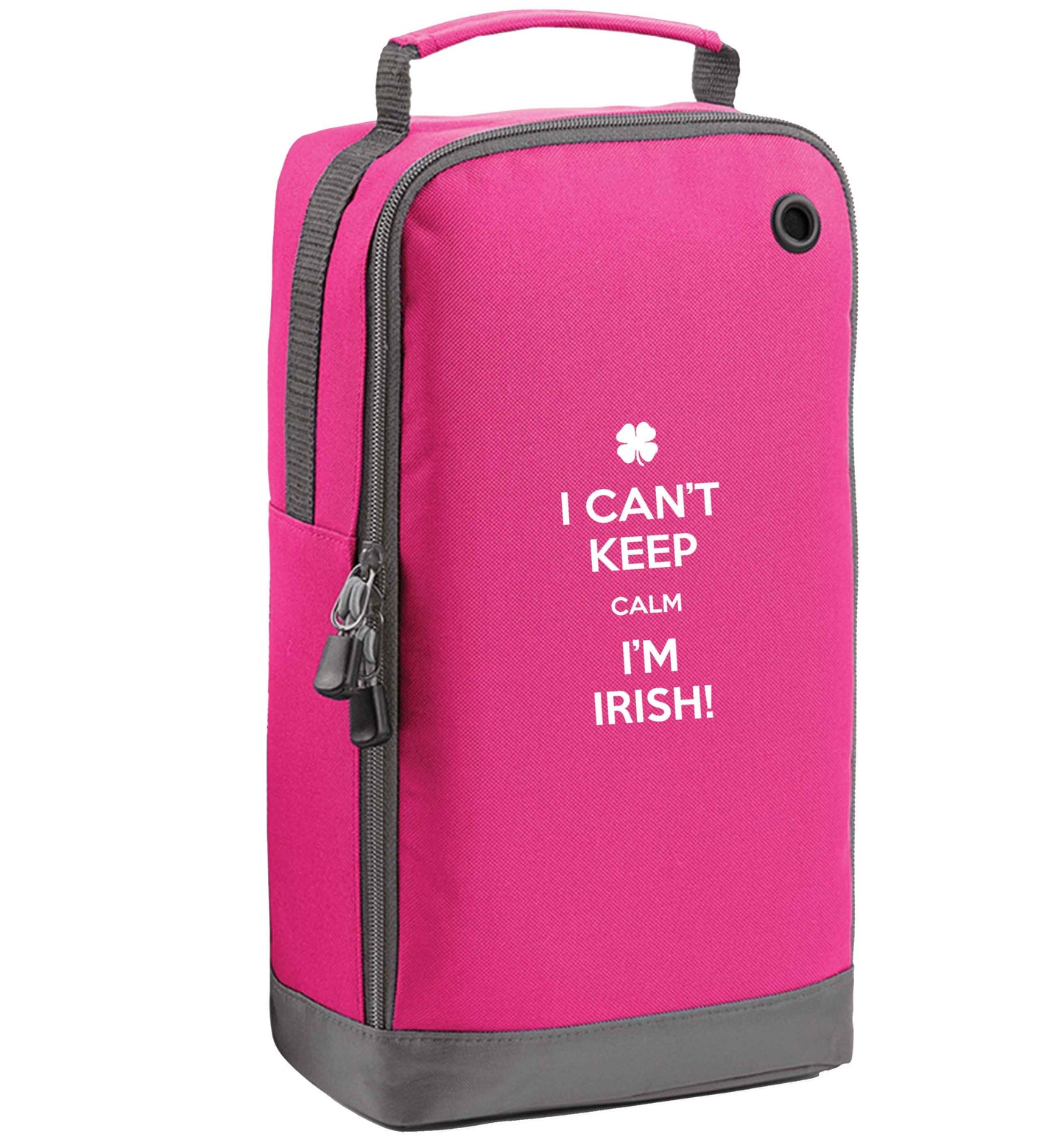 Funny gifts for your mum on mother's dayor her birthday! I can't keep calm I'm Irish pink sports shoe bag vertical print