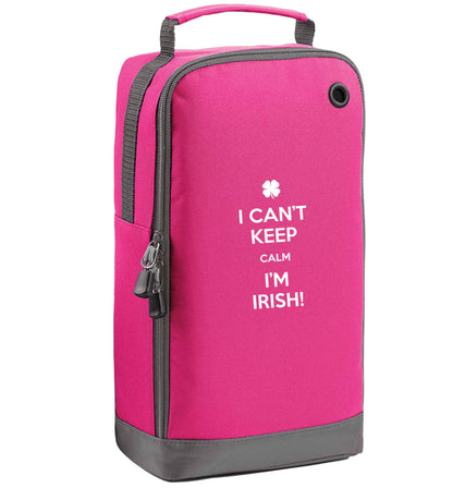 Funny gifts for your mum on mother's dayor her birthday! I can't keep calm I'm Irish pink sports shoe bag vertical print