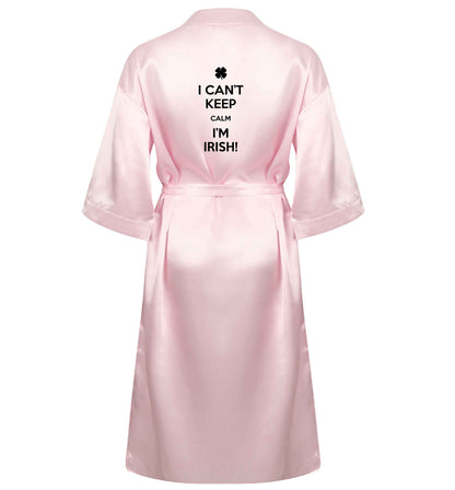 Funny gifts for your mum on mother's dayor her birthday! I can't keep calm I'm Irish XL/XXL pink  ladies dressing gown size 16/18