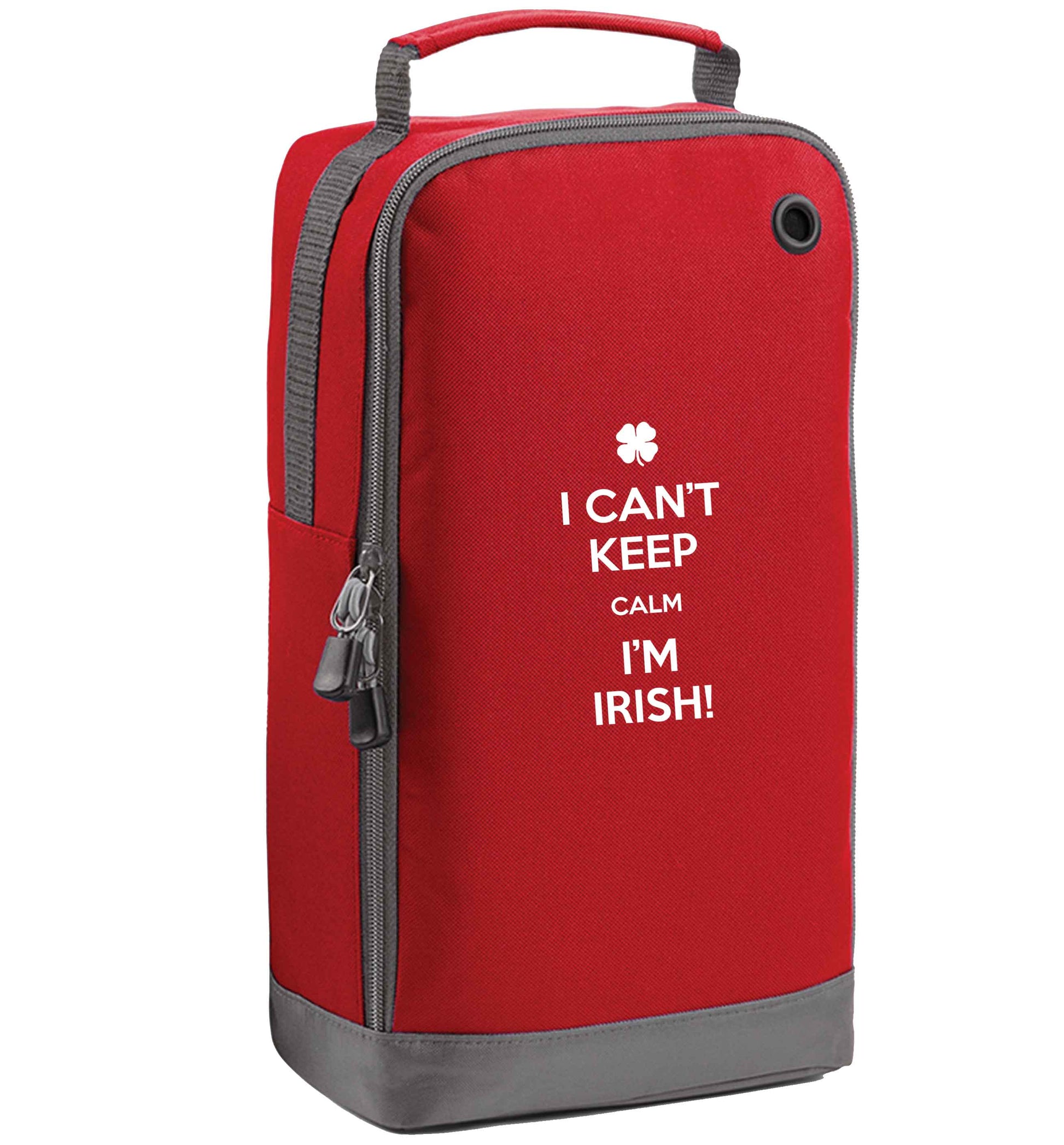 Funny gifts for your mum on mother's dayor her birthday! I can't keep calm I'm Irish red sports shoe bag vertical print