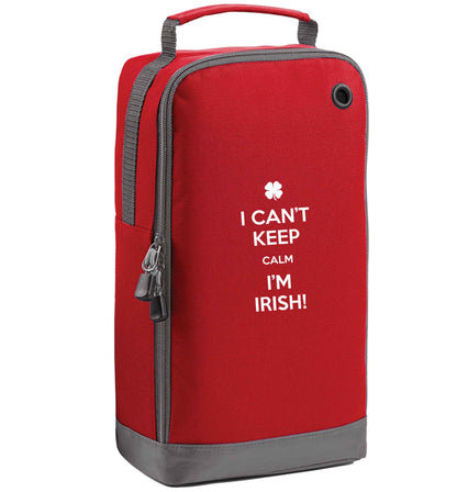 Funny gifts for your mum on mother's dayor her birthday! I can't keep calm I'm Irish red sports shoe bag vertical print