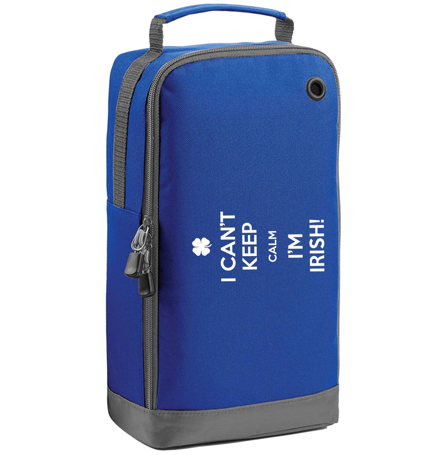 Funny gifts for your mum on mother's dayor her birthday! I can't keep calm I'm Irish blue sports shoe bag horizontal print
