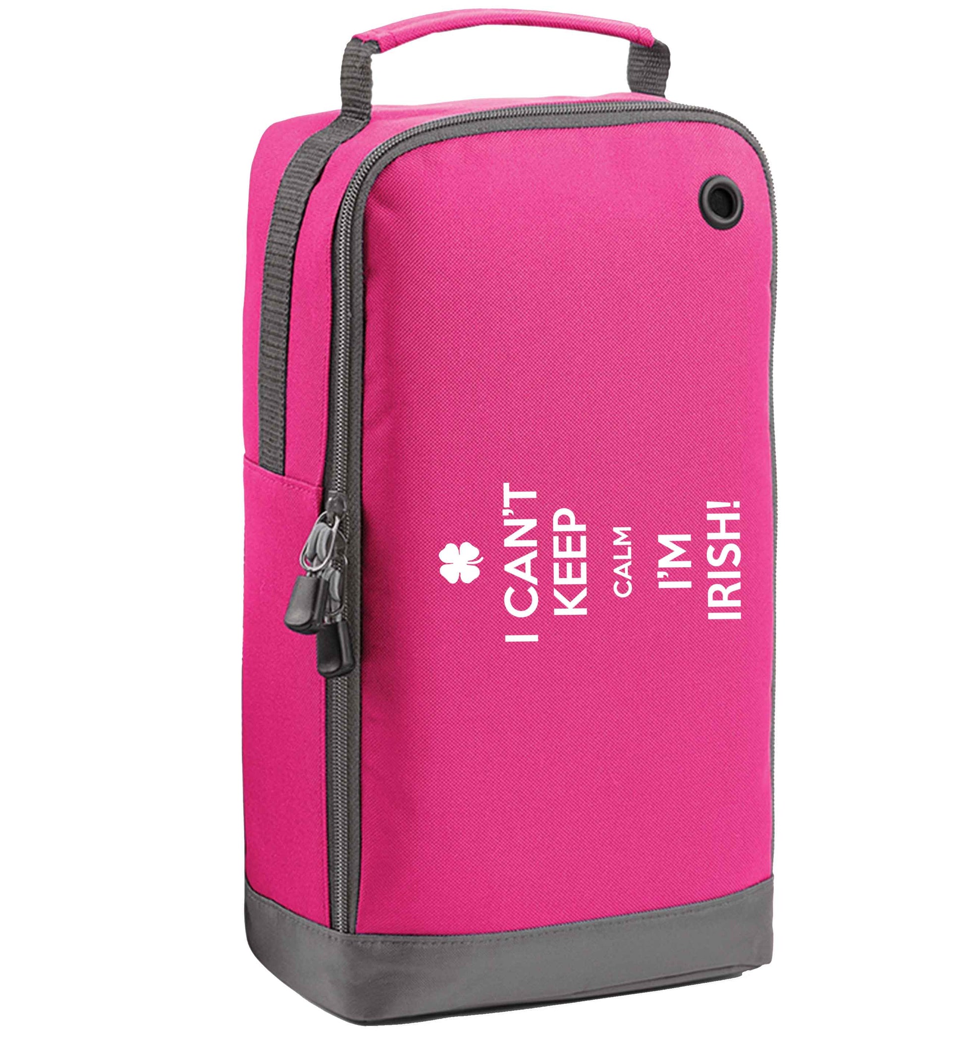 Funny gifts for your mum on mother's dayor her birthday! I can't keep calm I'm Irish pink sports shoe bag horizontal print