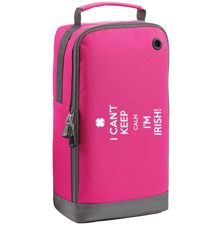 Funny gifts for your mum on mother's dayor her birthday! I can't keep calm I'm Irish pink sports shoe bag horizontal print