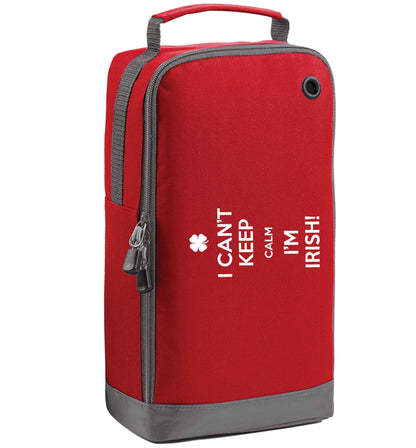 Funny gifts for your mum on mother's dayor her birthday! I can't keep calm I'm Irish red sports shoe bag horizontal print