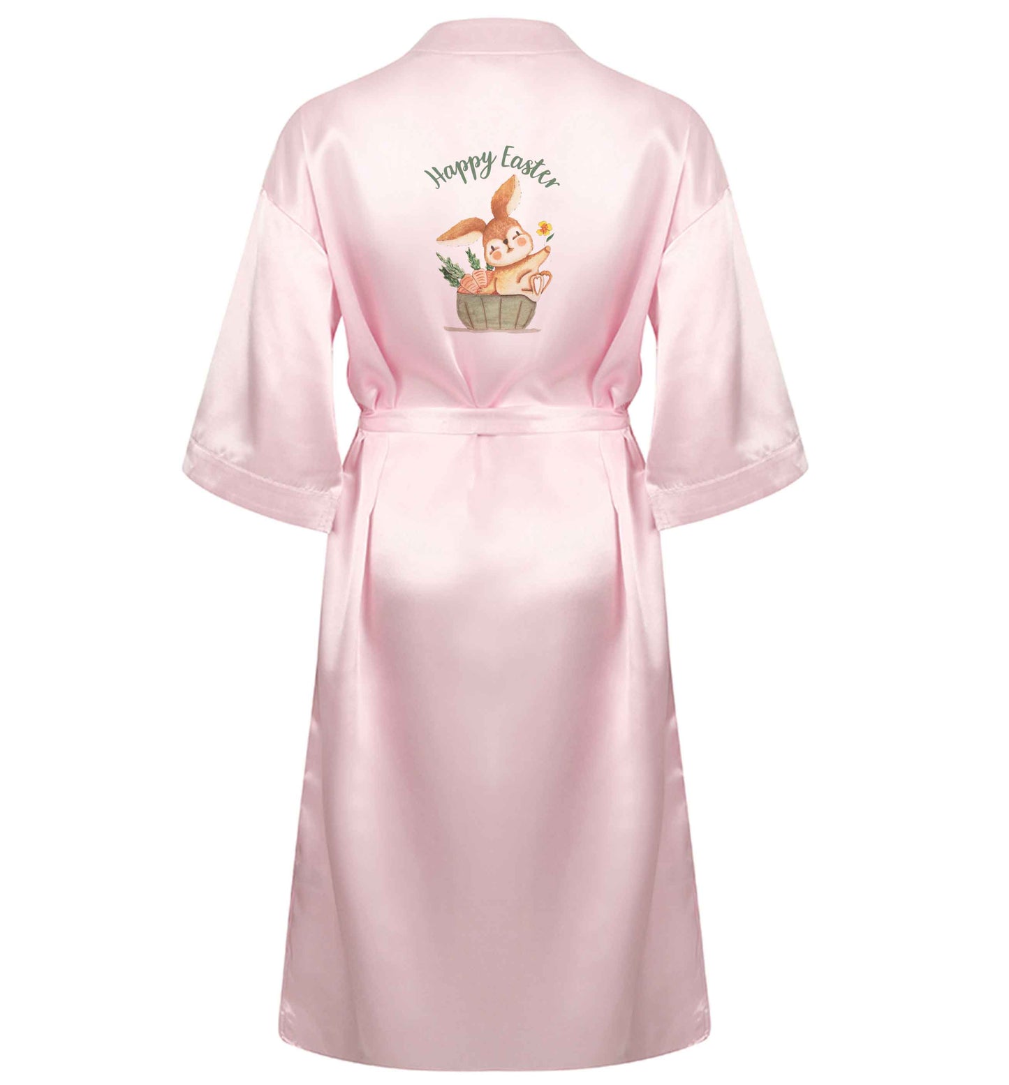 Gorgeous watercolour print for any bunny lover! Perfect for Easter and spring!  Happy Easter watercolour XL/XXL pink  ladies dressing gown size 16/18
