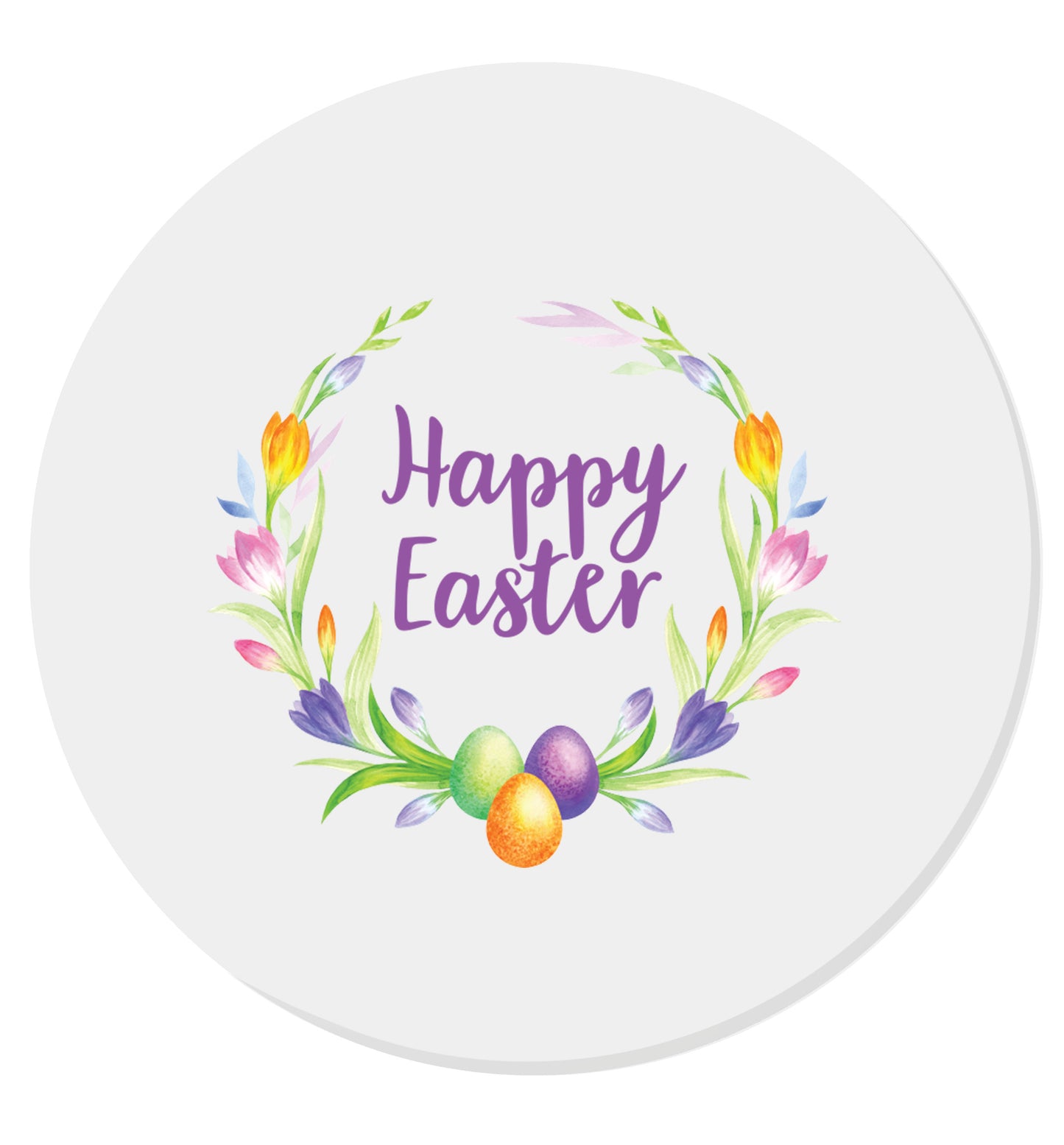 Gorgeous watercolour print for any bunny lover! Perfect for Easter and spring!  Happy Easter floral wreath | Magnet