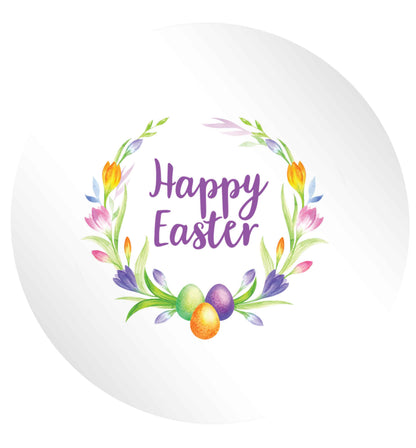 Gorgeous watercolour print for any bunny lover! Perfect for Easter and spring!  Happy Easter floral wreath 24 @ 45mm matt circle stickers