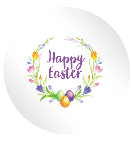 Gorgeous watercolour print for any bunny lover! Perfect for Easter and spring!  Happy Easter floral wreath 24 @ 45mm matt circle stickers