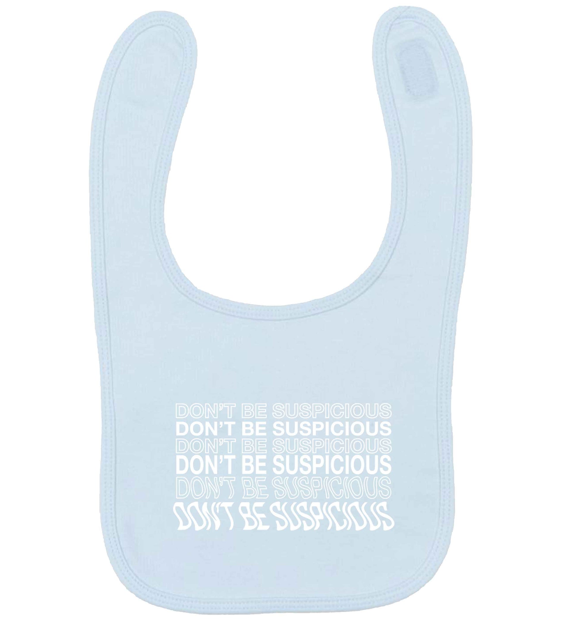 Viral funny memes! Designs for the gen z generation!  pale blue baby bib