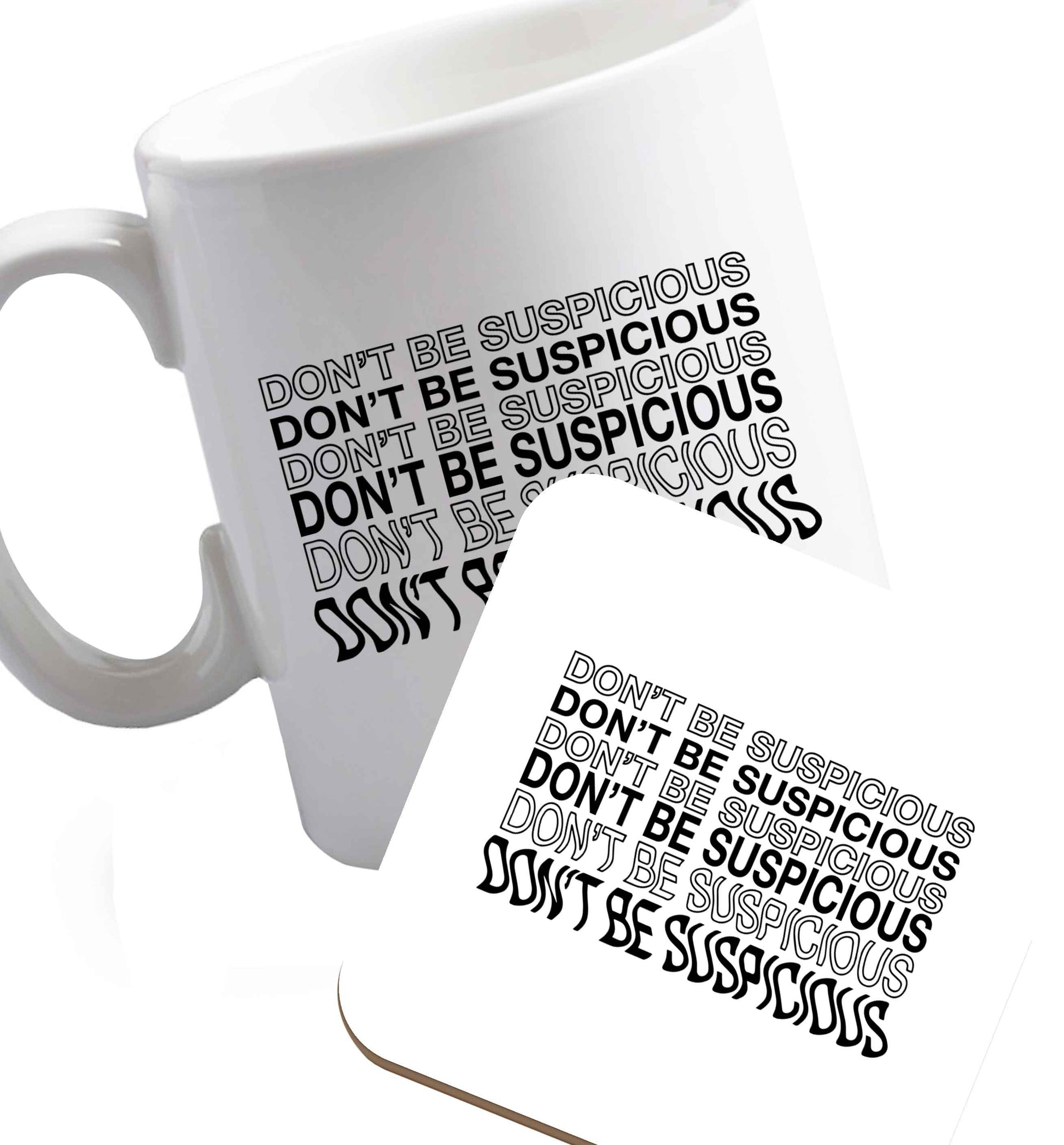 10 oz Viral funny memes! Designs for the gen z generation!    ceramic mug and coaster set right handed