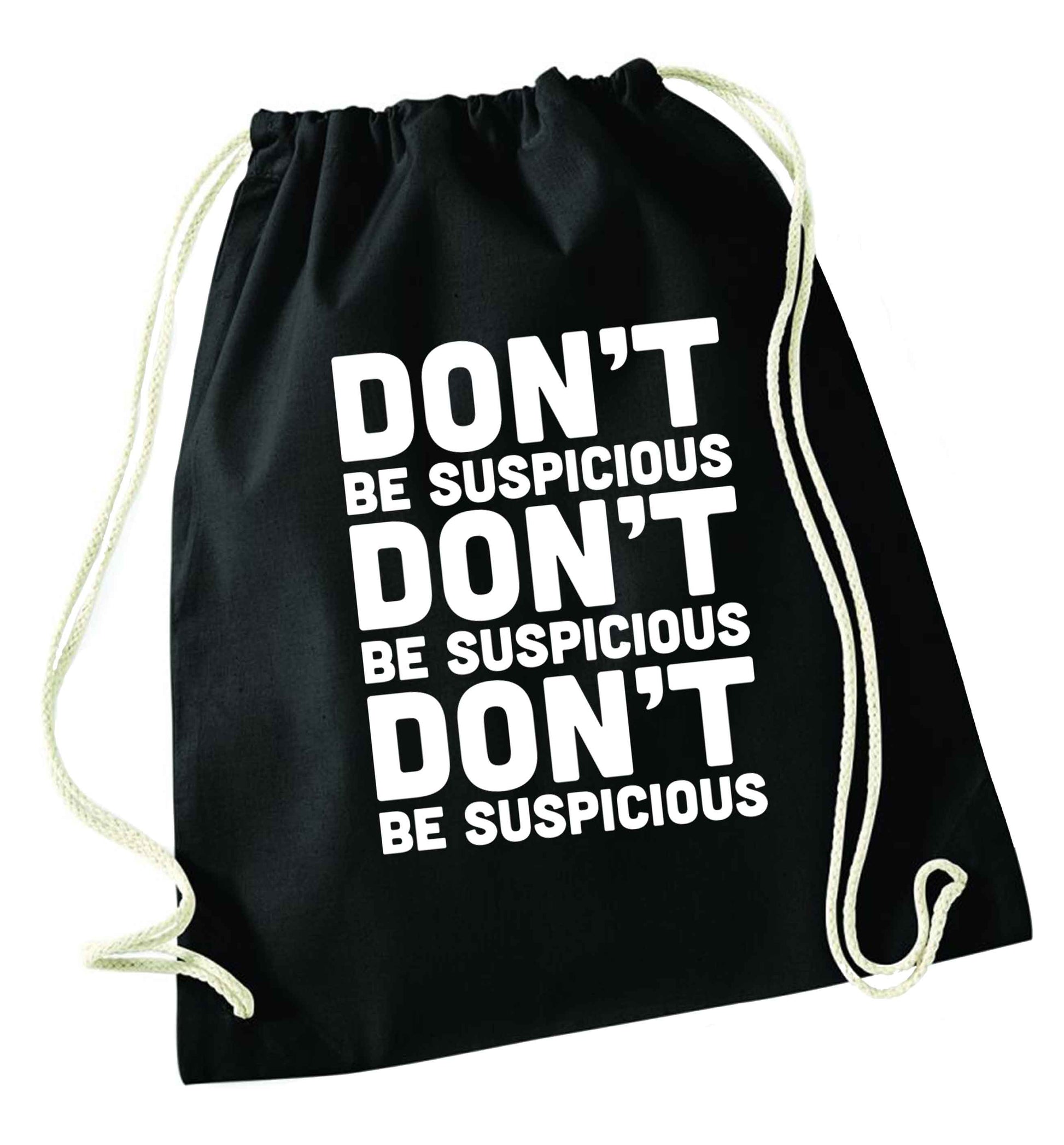 Gen Z funny viral meme  black drawstring bag