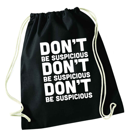 Gen Z funny viral meme  black drawstring bag