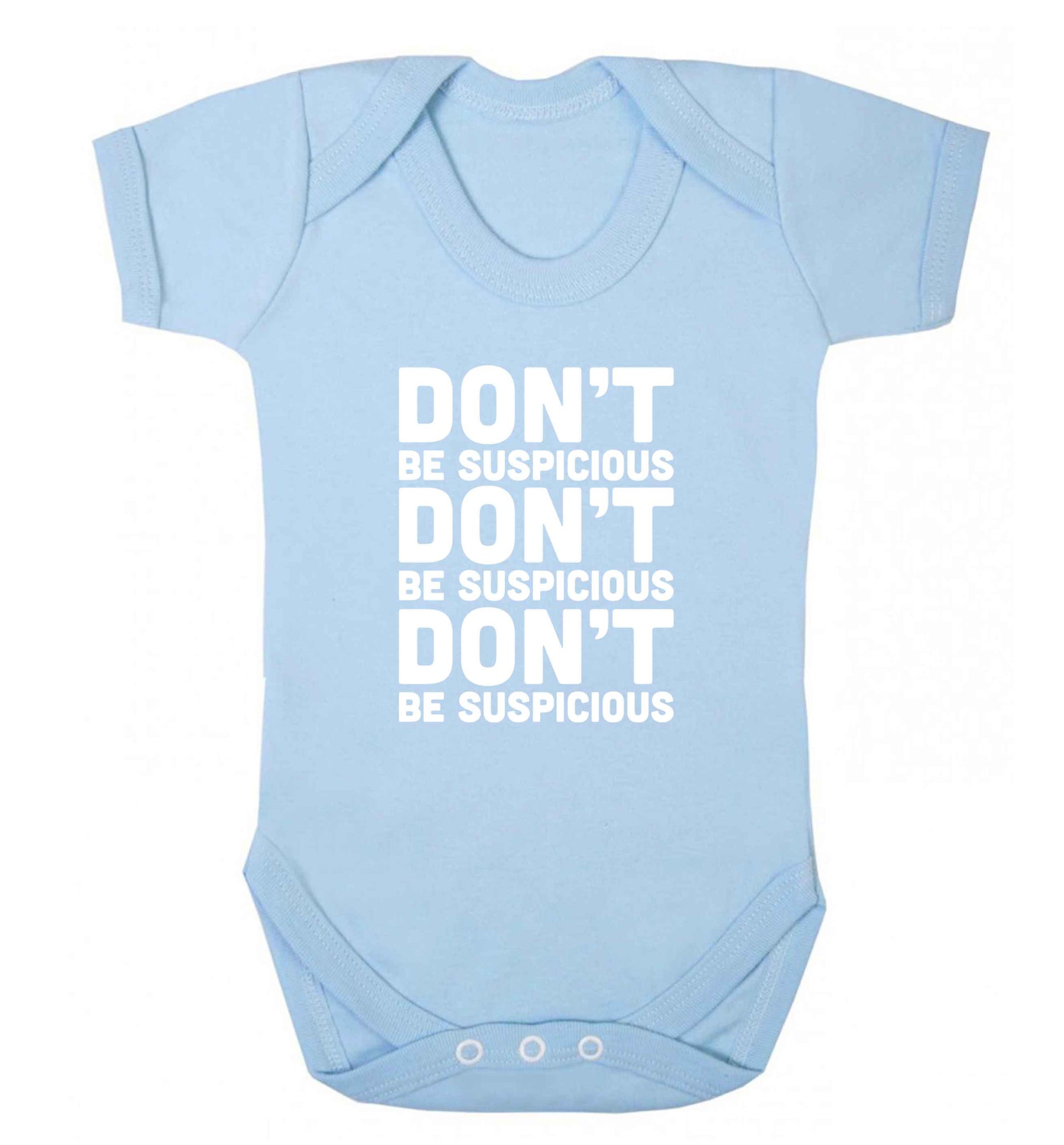 Gen Z funny viral meme  baby vest pale blue 18-24 months