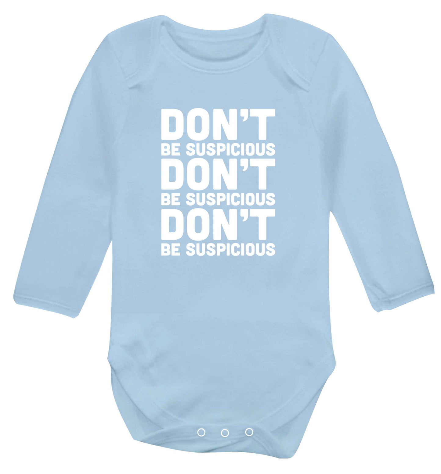 Gen Z funny viral meme  baby vest long sleeved pale blue 6-12 months