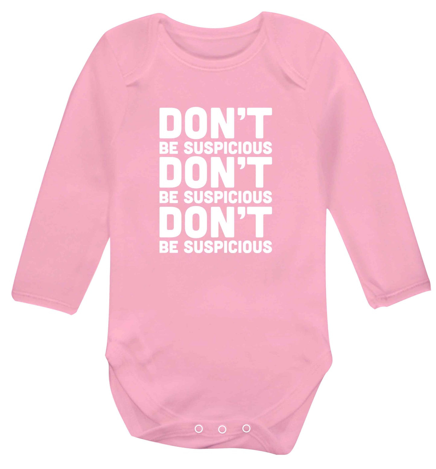 Gen Z funny viral meme  baby vest long sleeved pale pink 6-12 months