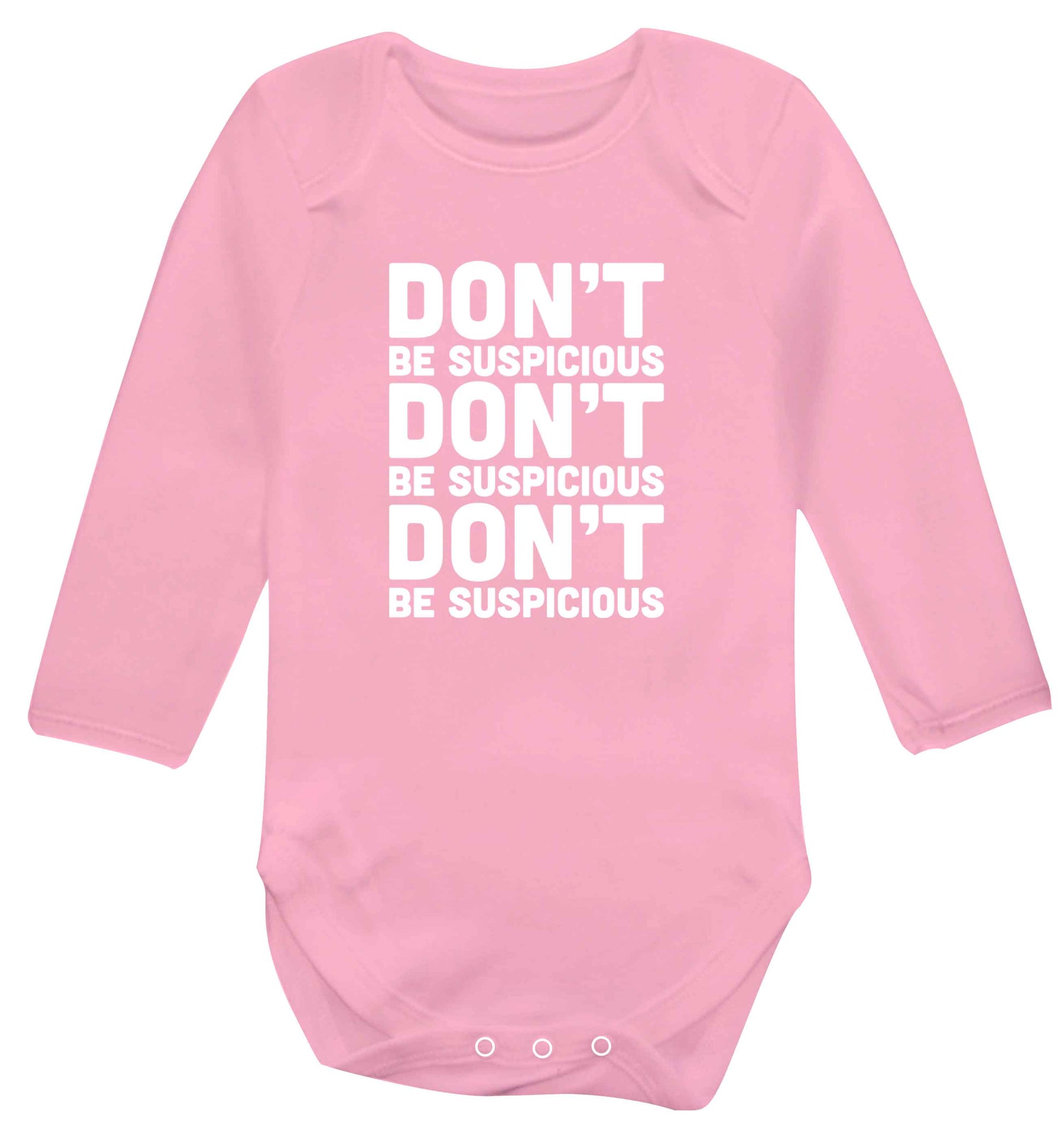 Gen Z funny viral meme  baby vest long sleeved pale pink 6-12 months