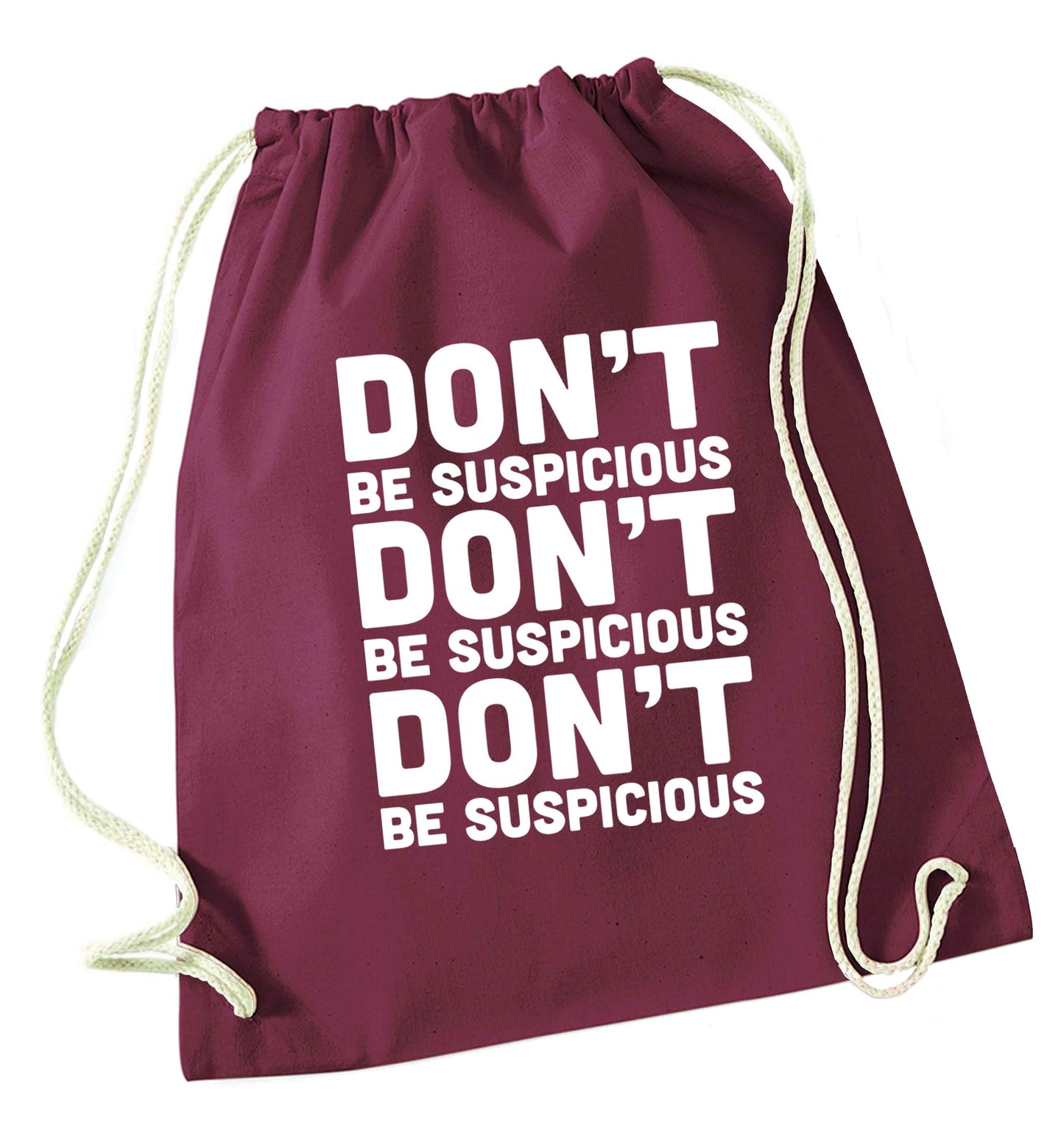 Gen Z funny viral meme  maroon drawstring bag