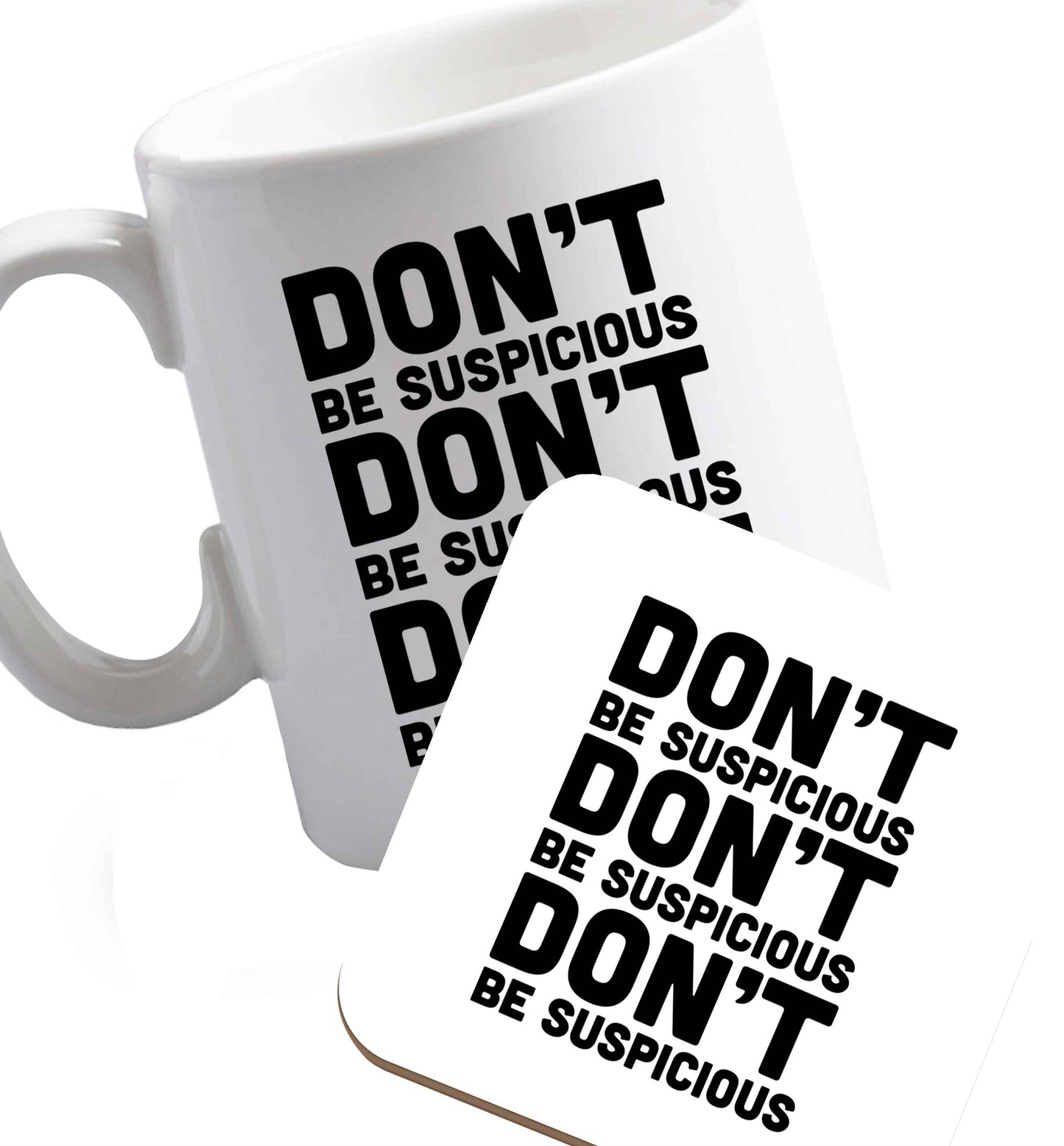 10 oz Gen Z funny viral meme    ceramic mug and coaster set right handed