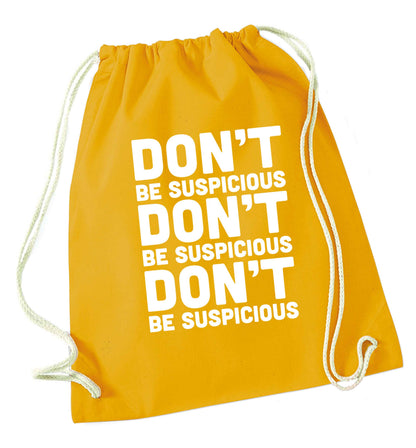 Gen Z funny viral meme  mustard drawstring bag