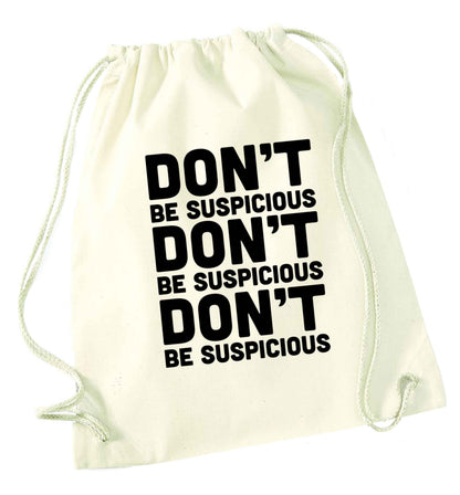 Gen Z funny viral meme  natural drawstring bag