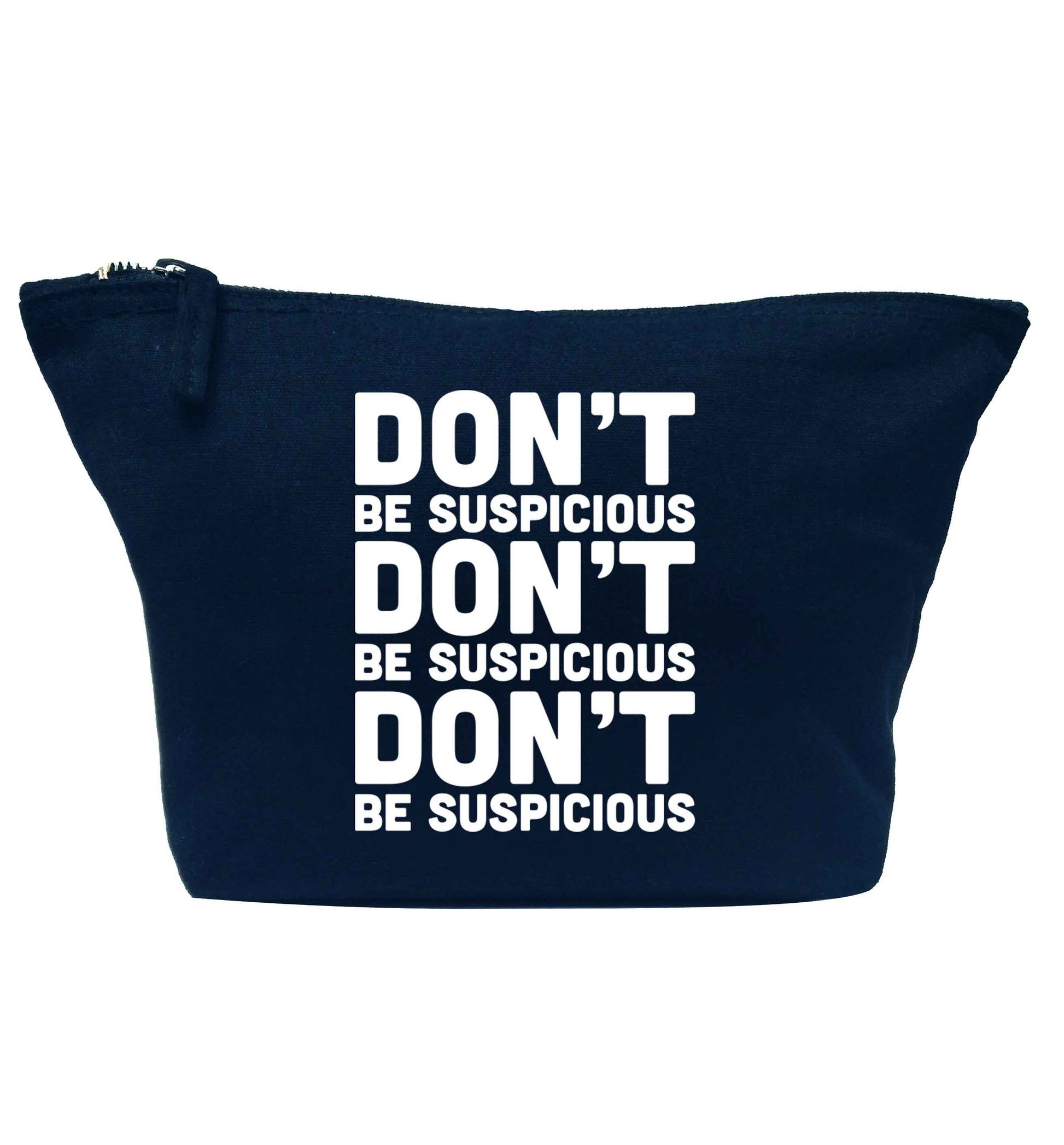 Gen Z funny viral meme  navy makeup bag