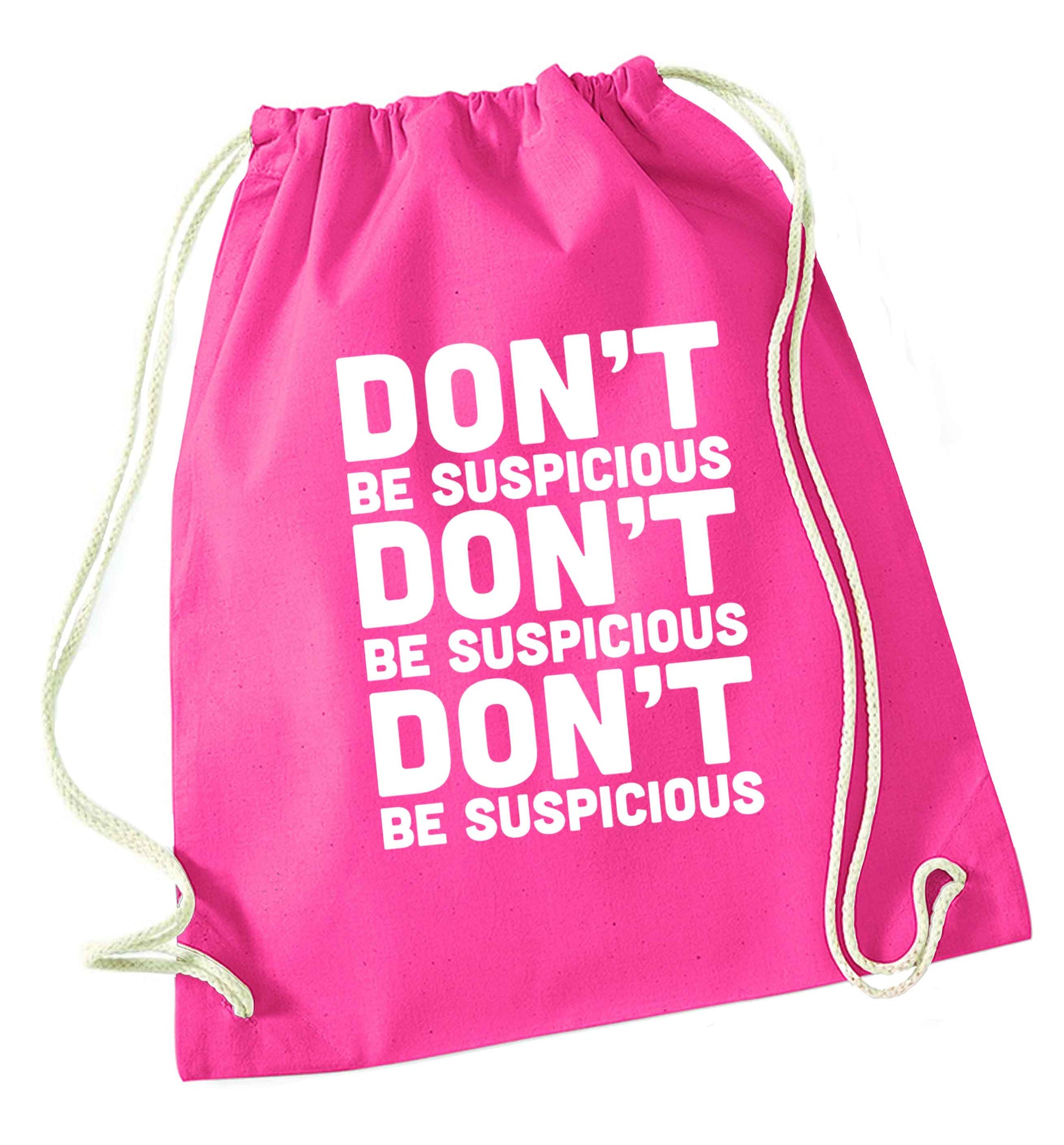 Gen Z funny viral meme  pink drawstring bag