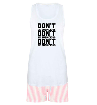 Gen Z funny viral meme  size XL women's pyjama shorts set in pink 