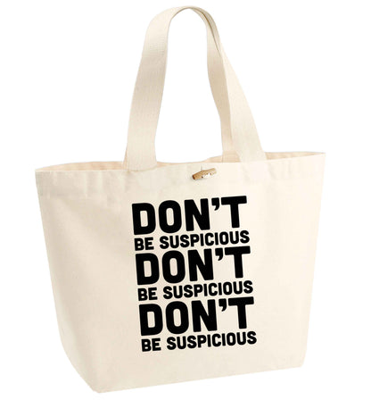 Gen Z funny viral meme  organic cotton premium tote bag with wooden toggle in natural
