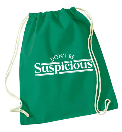Gen Z funny viral meme  green drawstring bag