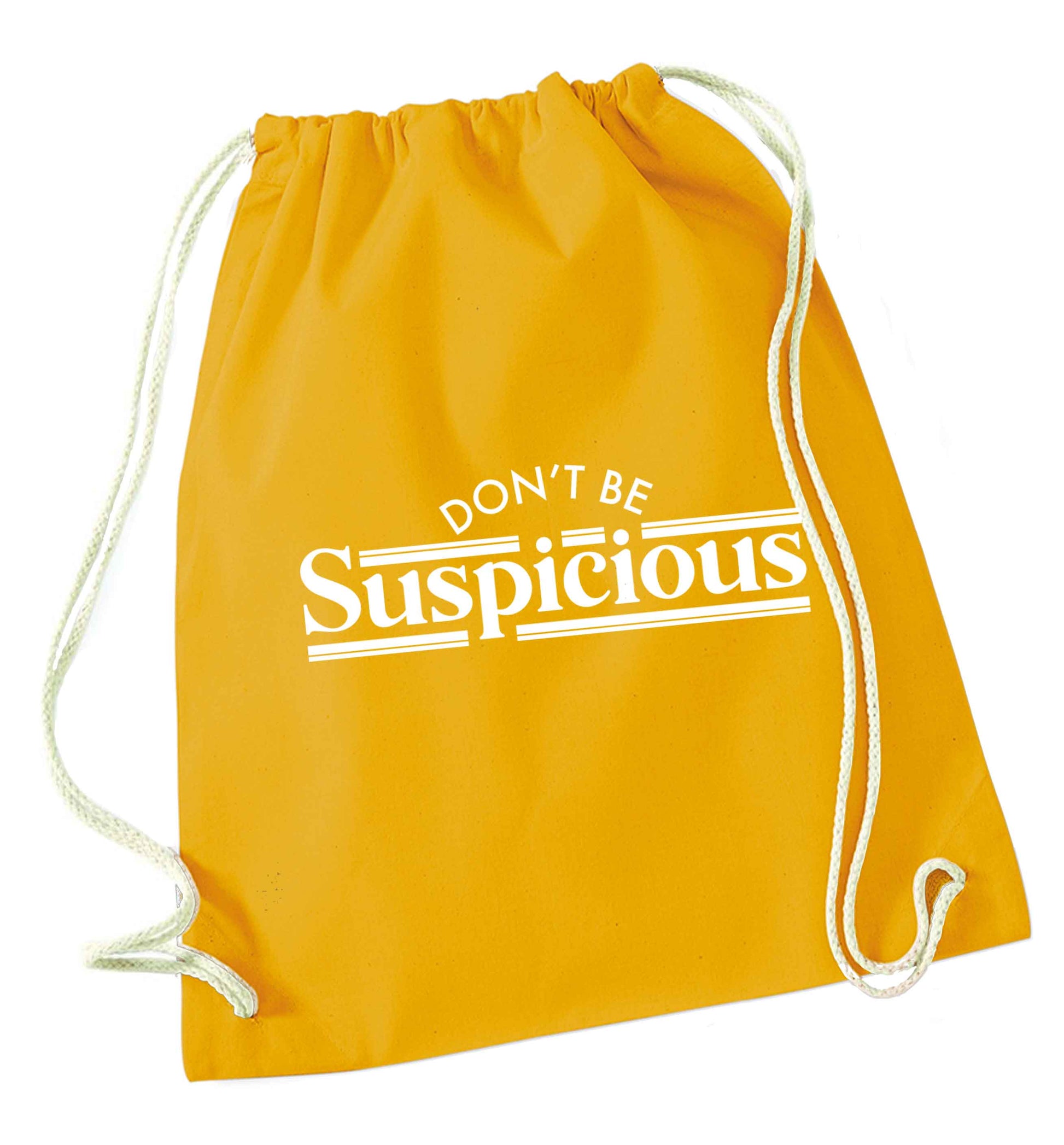 Gen Z funny viral meme  mustard drawstring bag