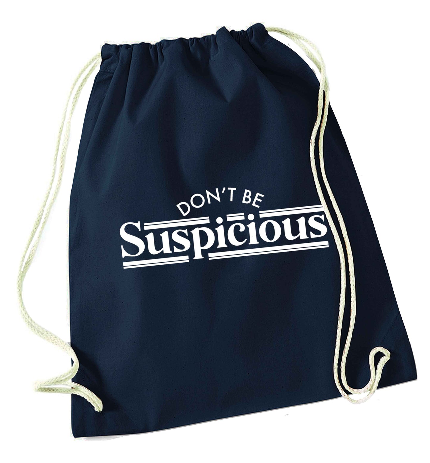 Gen Z funny viral meme  navy drawstring bag