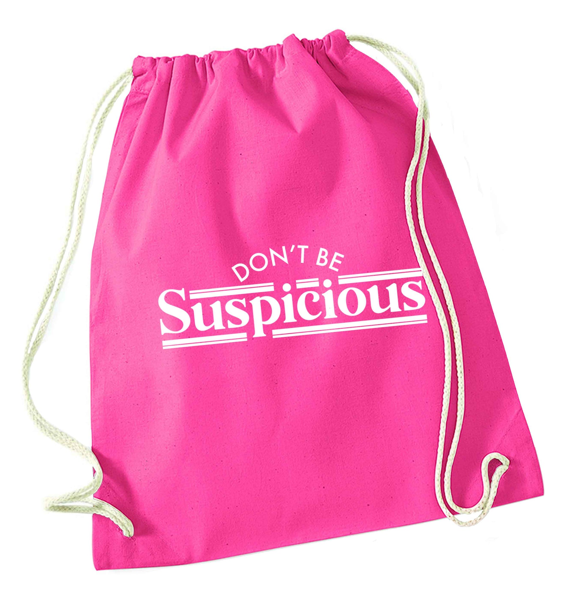 Gen Z funny viral meme  pink drawstring bag