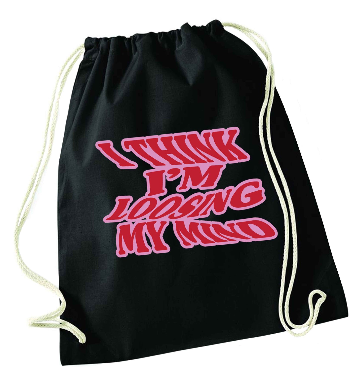 Gen Z funny viral meme  black drawstring bag