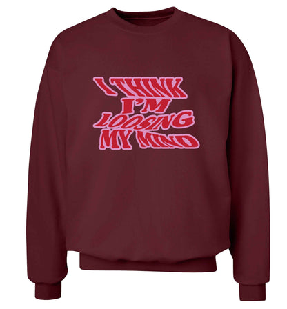 Gen Z funny viral meme  adult's unisex maroon sweater 2XL