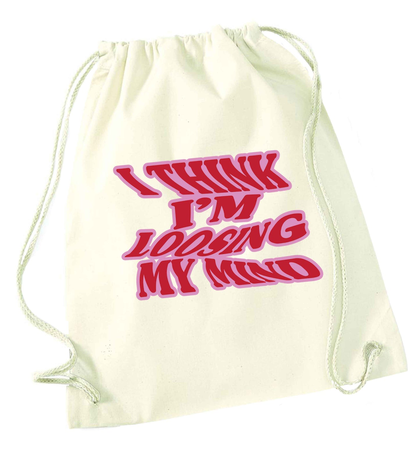 Gen Z funny viral meme  natural drawstring bag