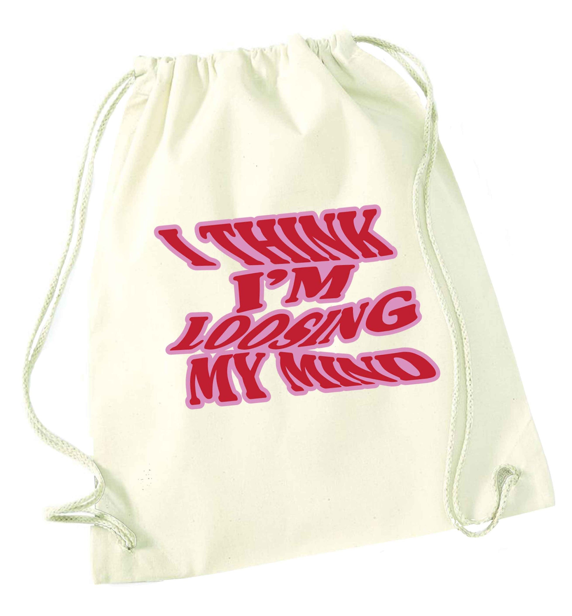 Gen Z funny viral meme  natural drawstring bag