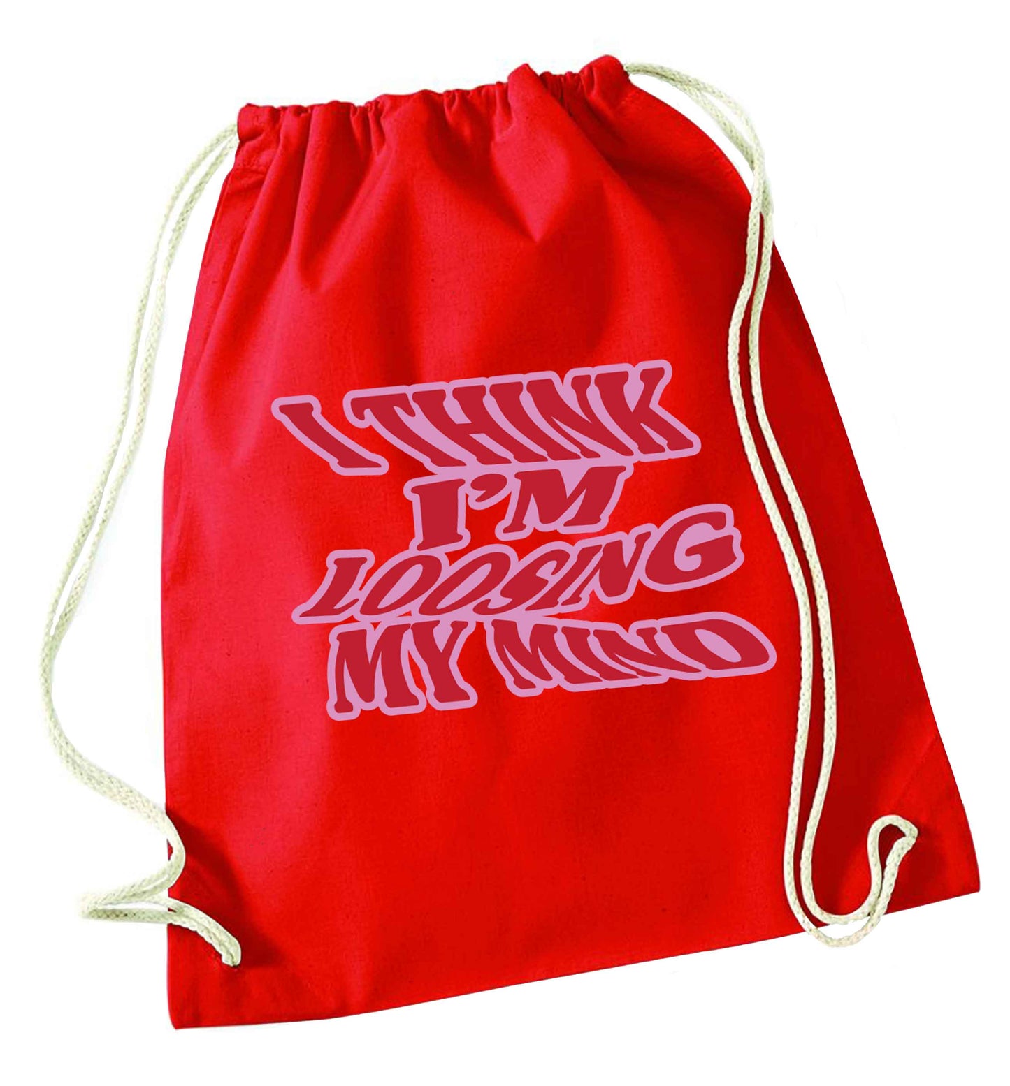 Gen Z funny viral meme  red drawstring bag 