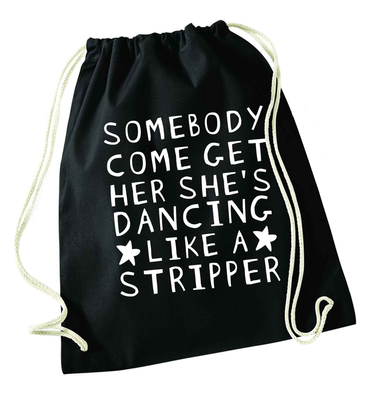 Gen Z funny viral meme  black drawstring bag