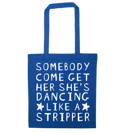 Gen Z funny viral meme  blue tote bag