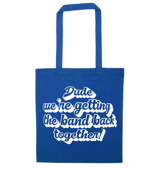 Gen Z funny viral meme  blue tote bag