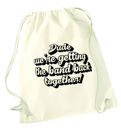 Gen Z funny viral meme  natural drawstring bag