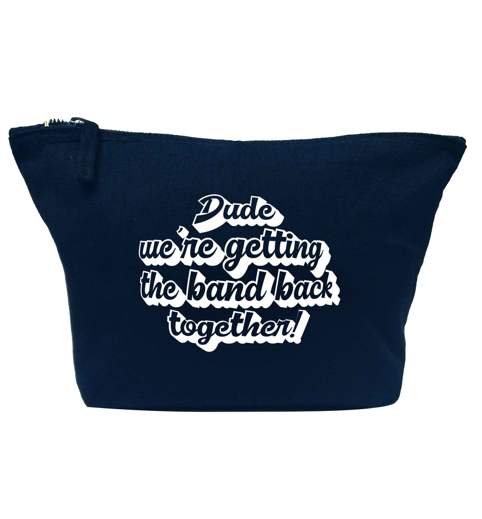 Gen Z funny viral meme  navy makeup bag