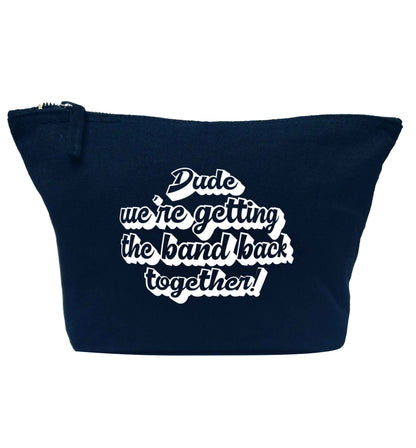Gen Z funny viral meme  navy makeup bag