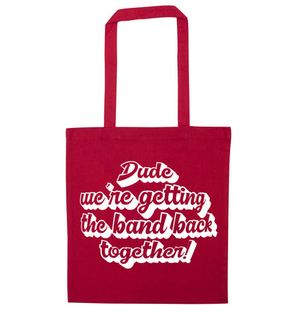Gen Z funny viral meme  red tote bag