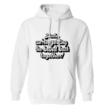 Gen Z funny viral meme  adults unisex white hoodie 2XL