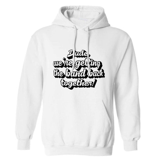 Gen Z funny viral meme  adults unisex white hoodie 2XL